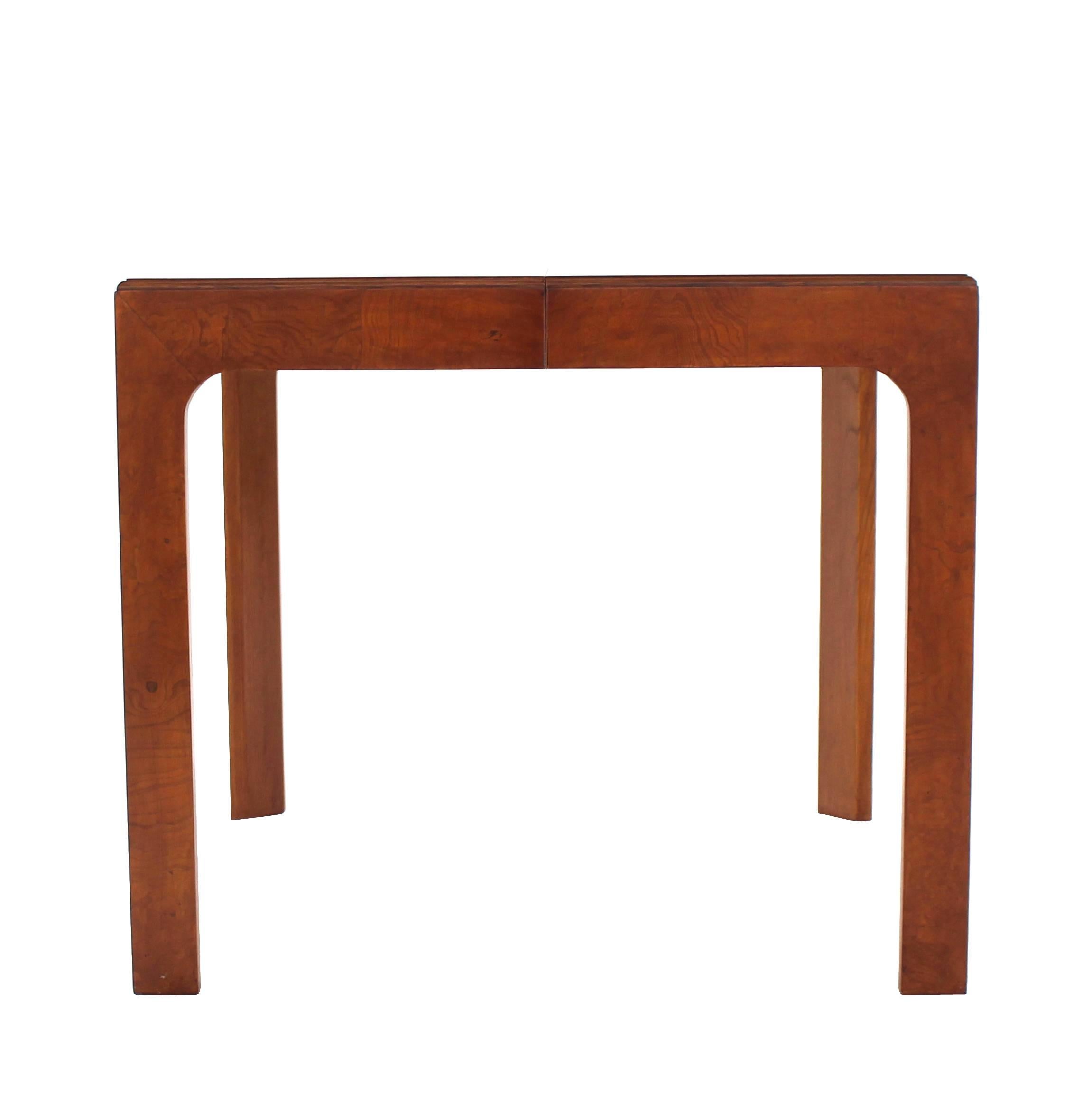 American Henredon Square Dining Table with One Extension Board