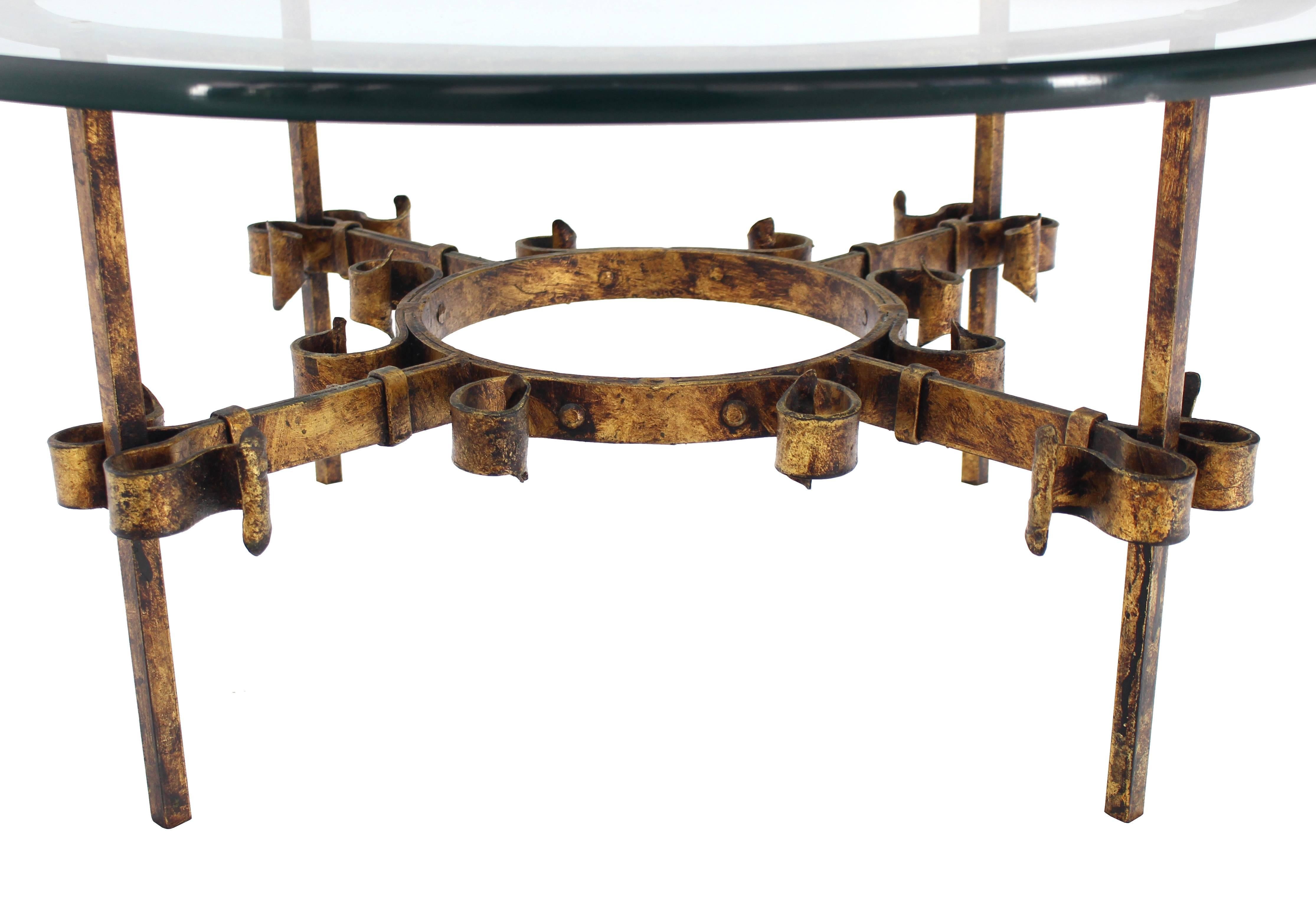 round wrought iron coffee table