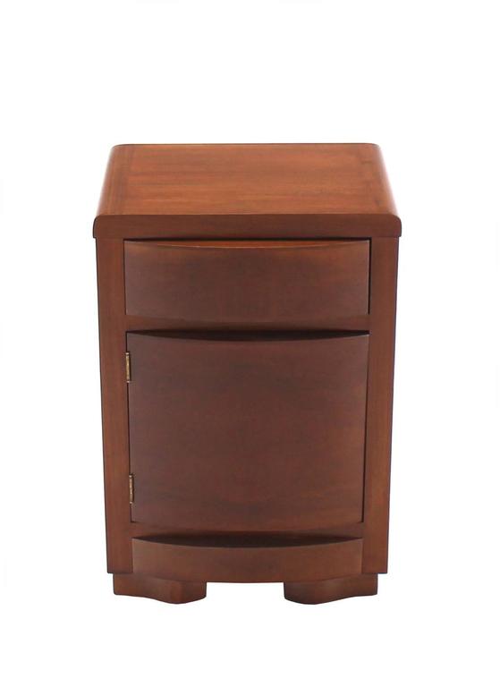 Pair of Art Deco Walnut End Tables Nightstands at 1stDibs