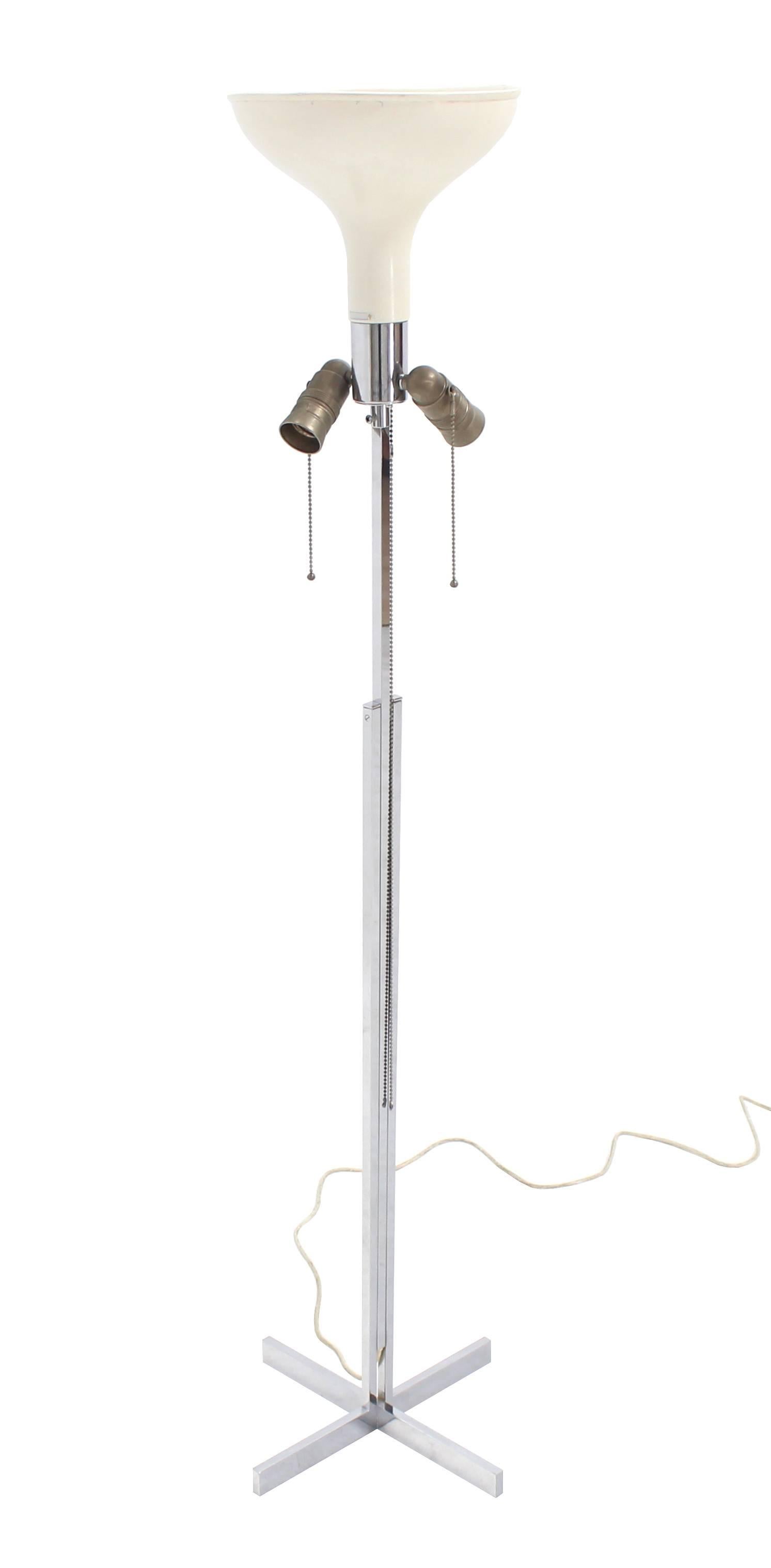 Adjustable Heigh Chrome Floor Lamp, Switzerland For Sale 1