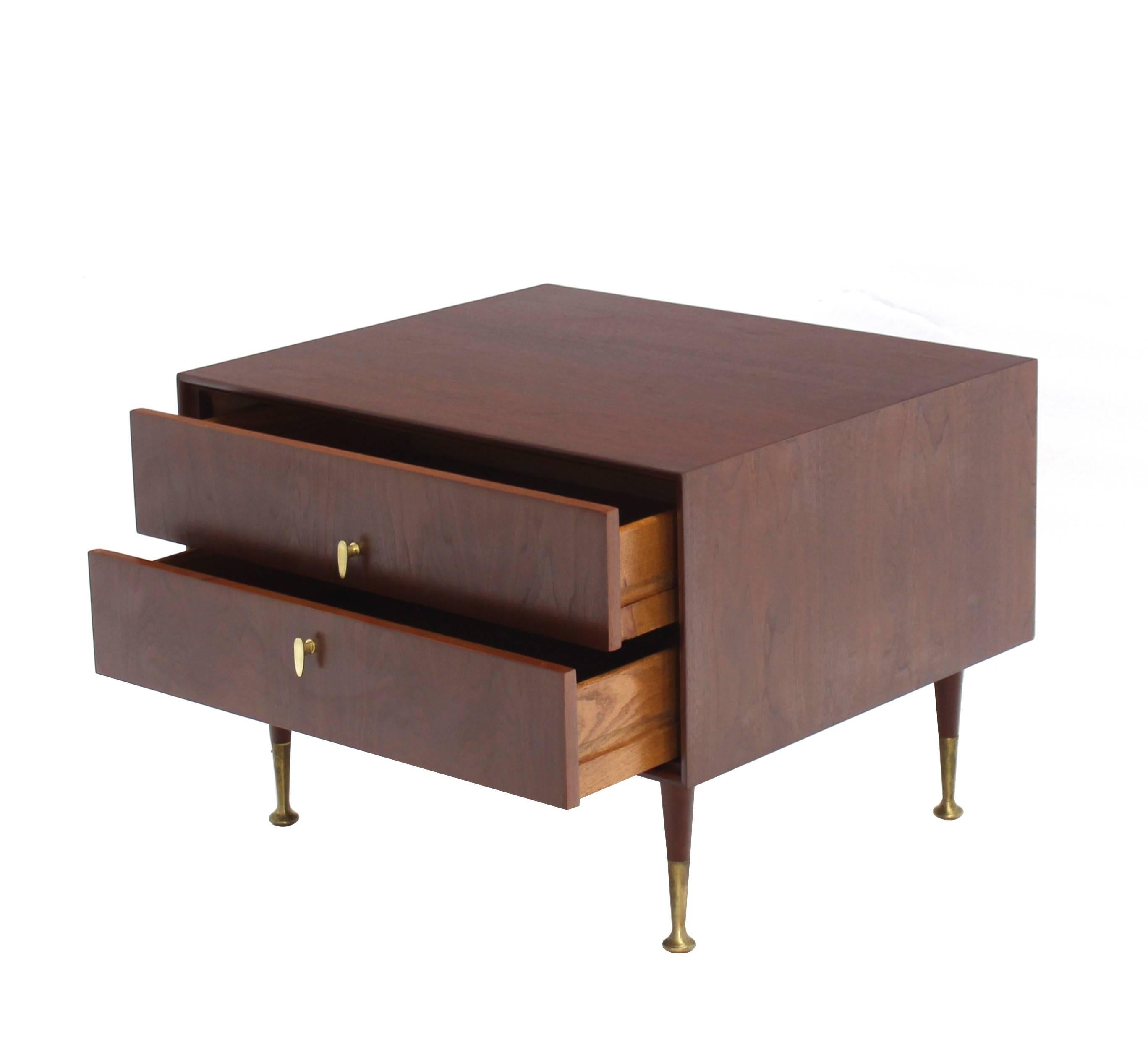 Large Square Drawer Cabinet End Table, Large Square End Table With Drawers