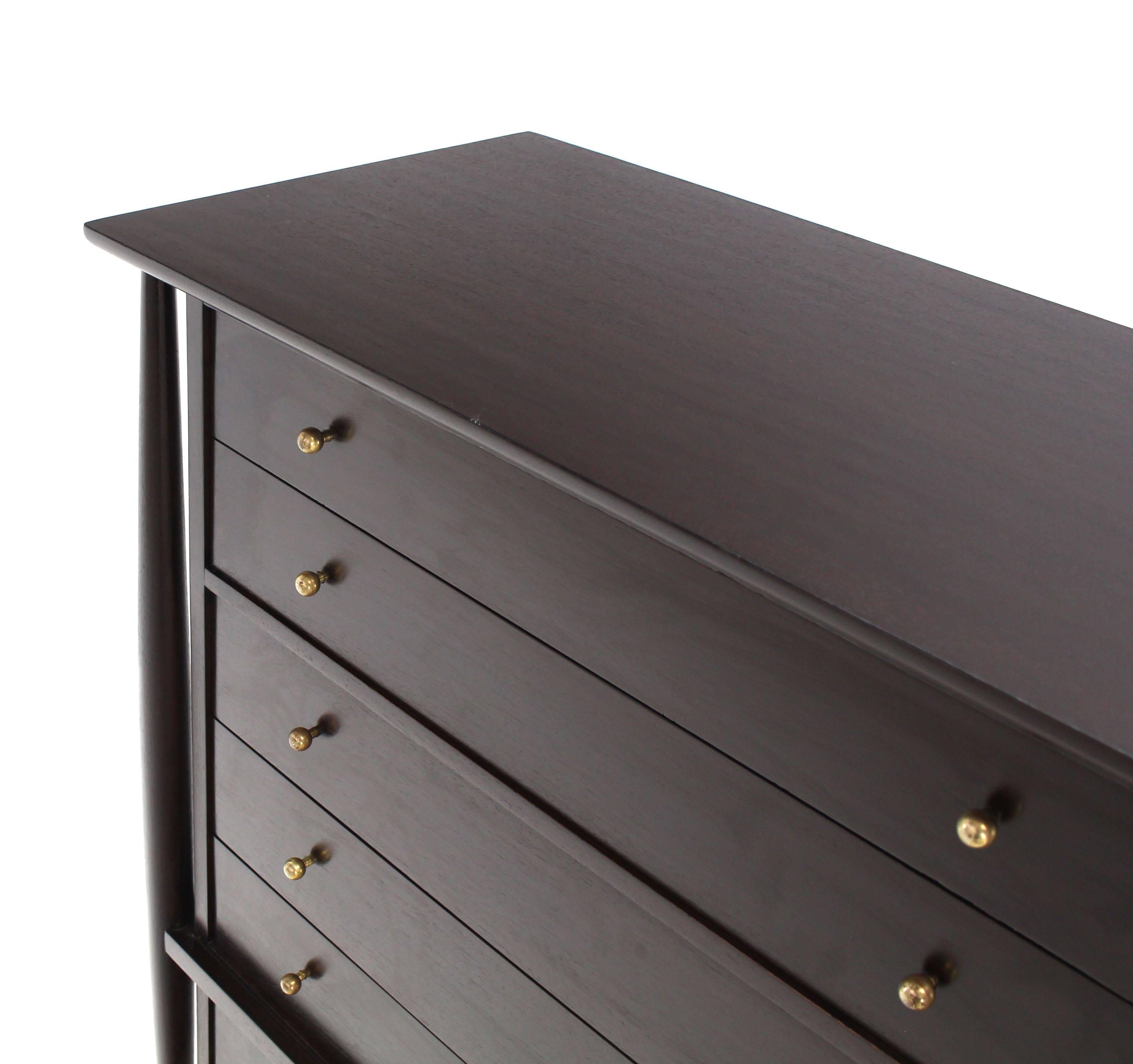 American John Stuart Sculptural Chest of Drawers with Solid Brass Pulls