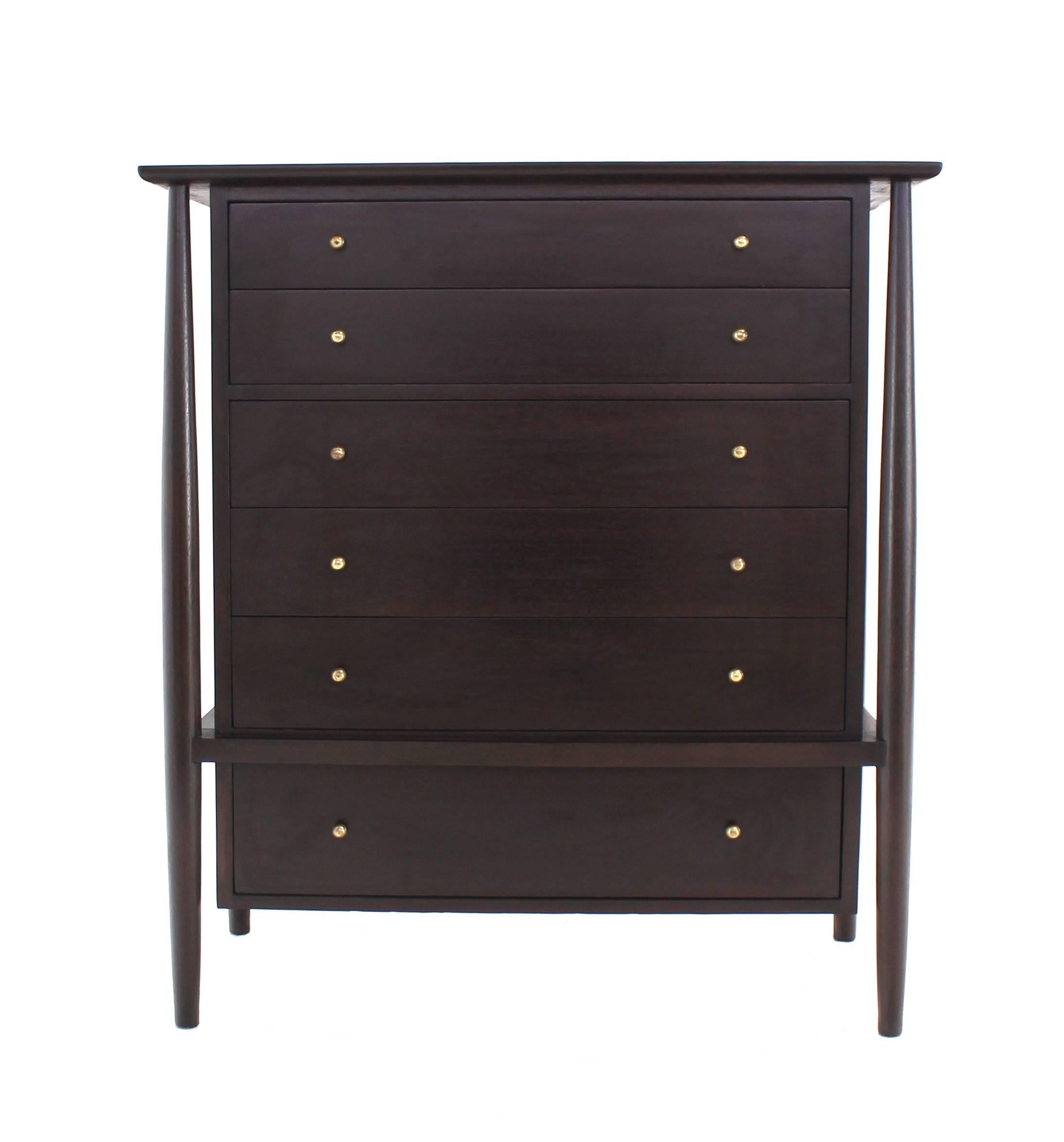 John Stuart Sculptural Chest of Drawers with Solid Brass Pulls 1