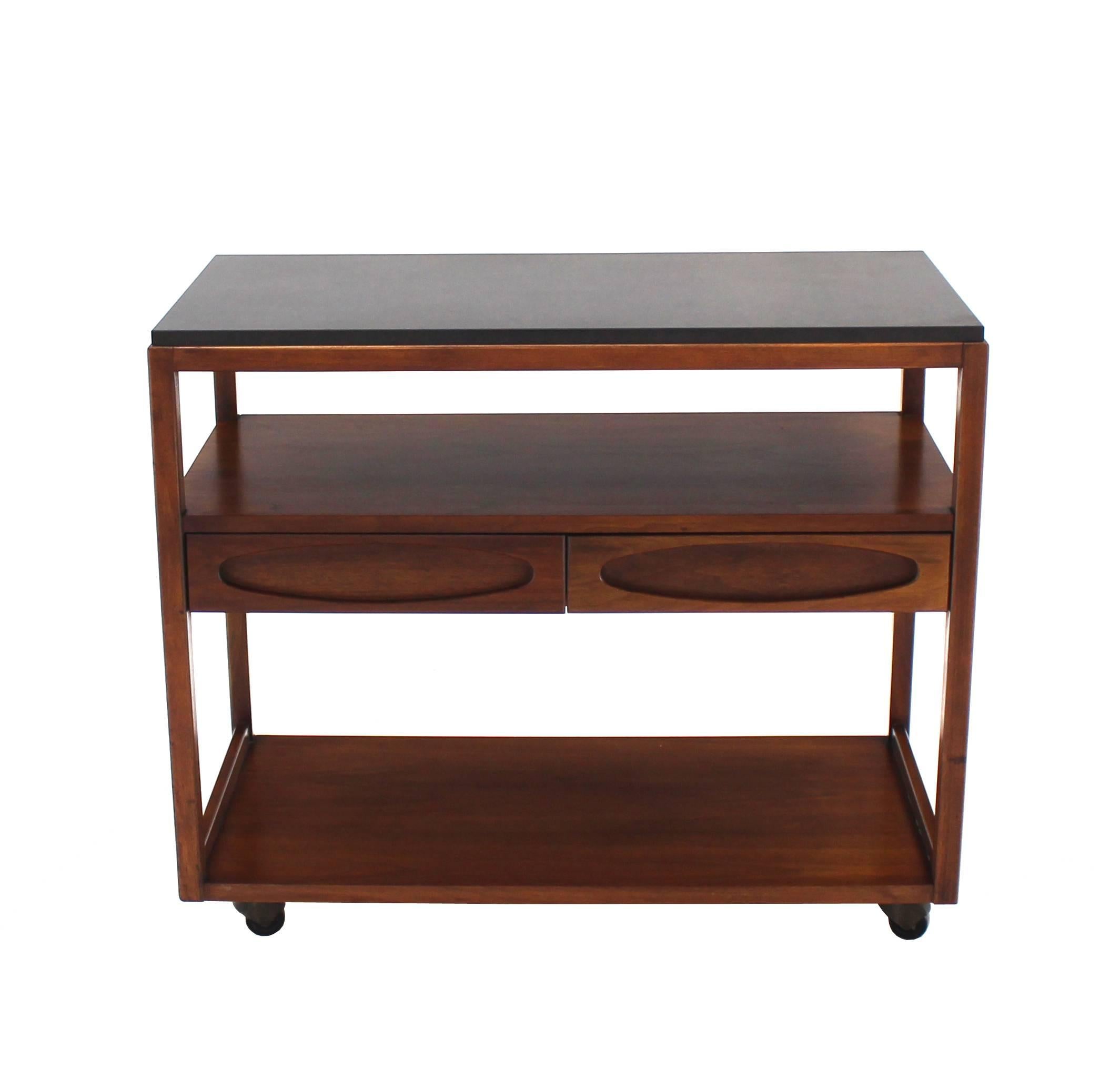 serving tables with wheels