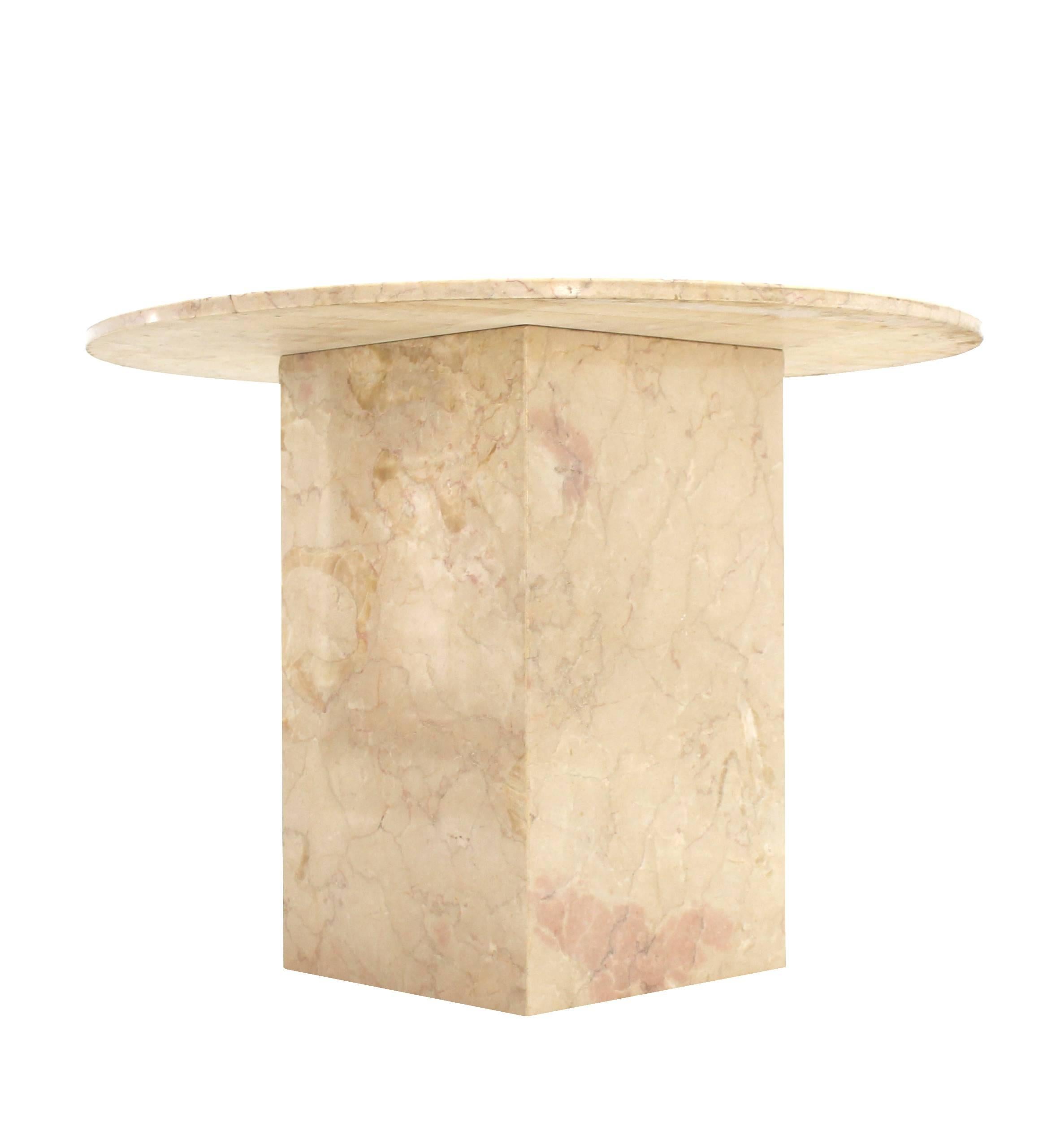 American Marble Base and Top Gueridon Center Table