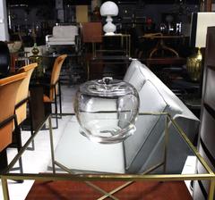 Elsa Petretti for Tiffany Large Glass Apple Jar with Lid and Dish