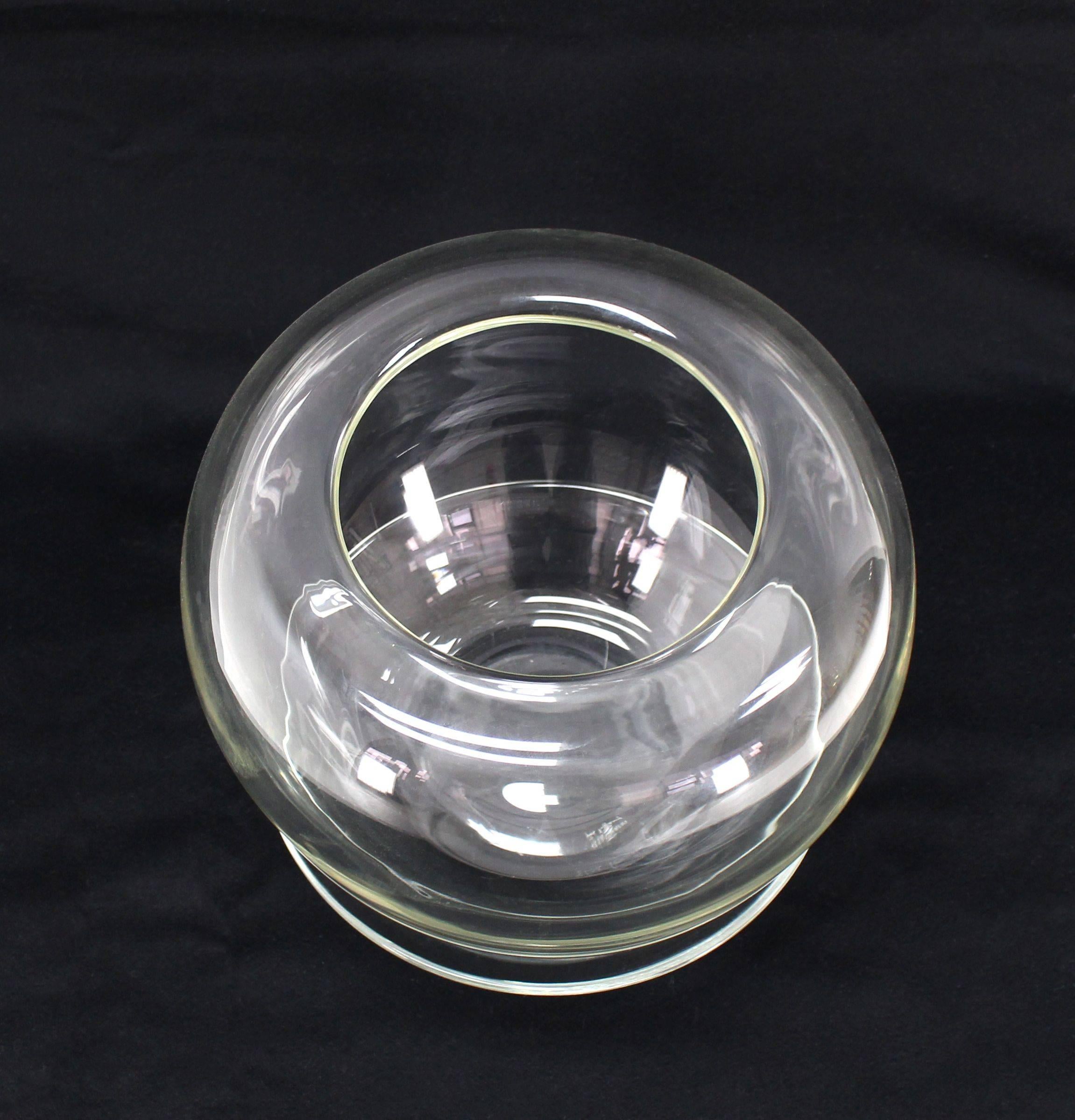 American Elsa Petretti for Tiffany Large Glass Apple Jar with Lid and Dish