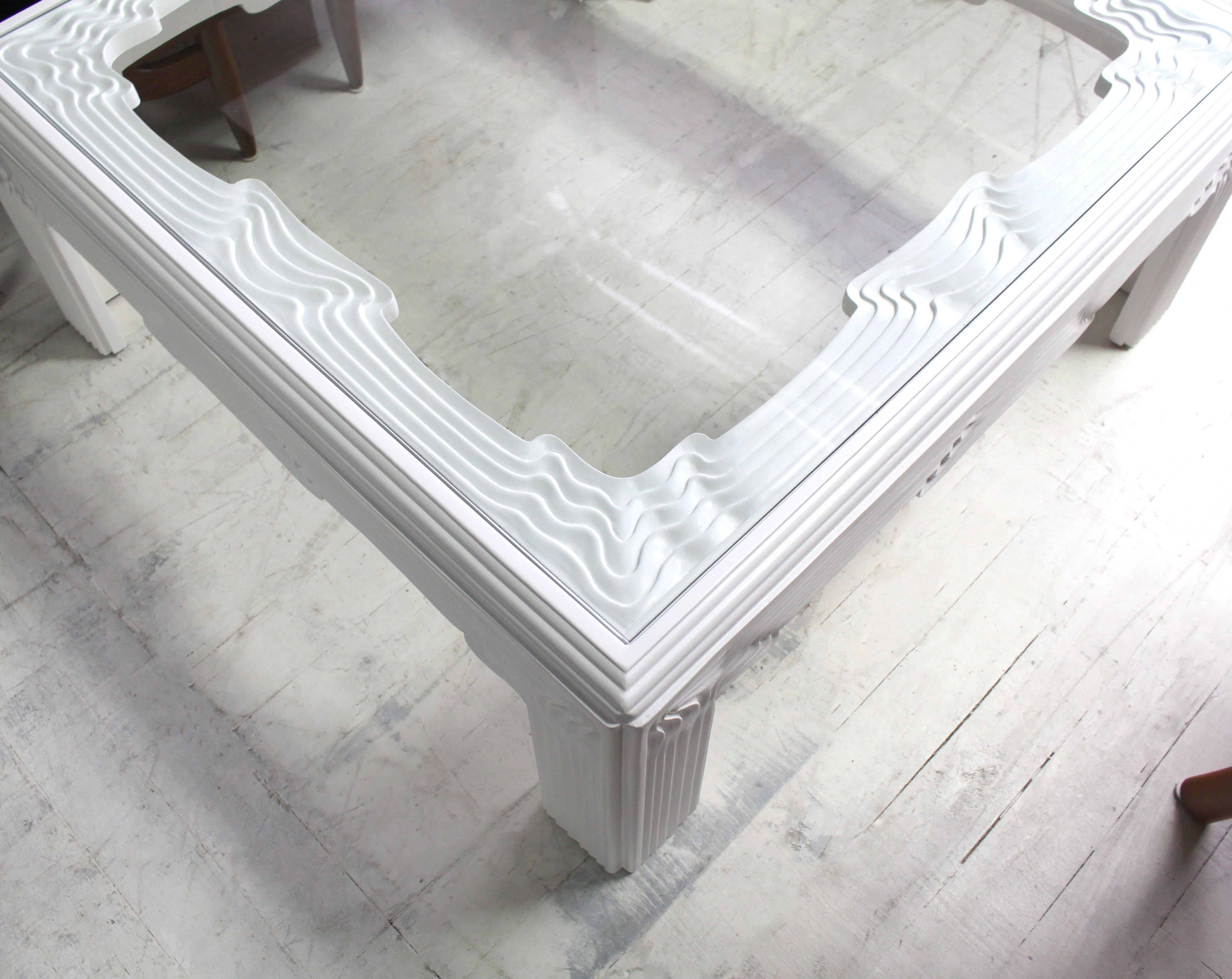 white lacquer square coffee table