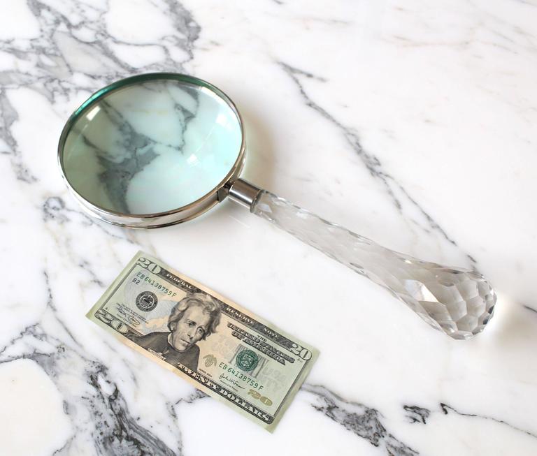 Crystal Handle Magnifying Glass
