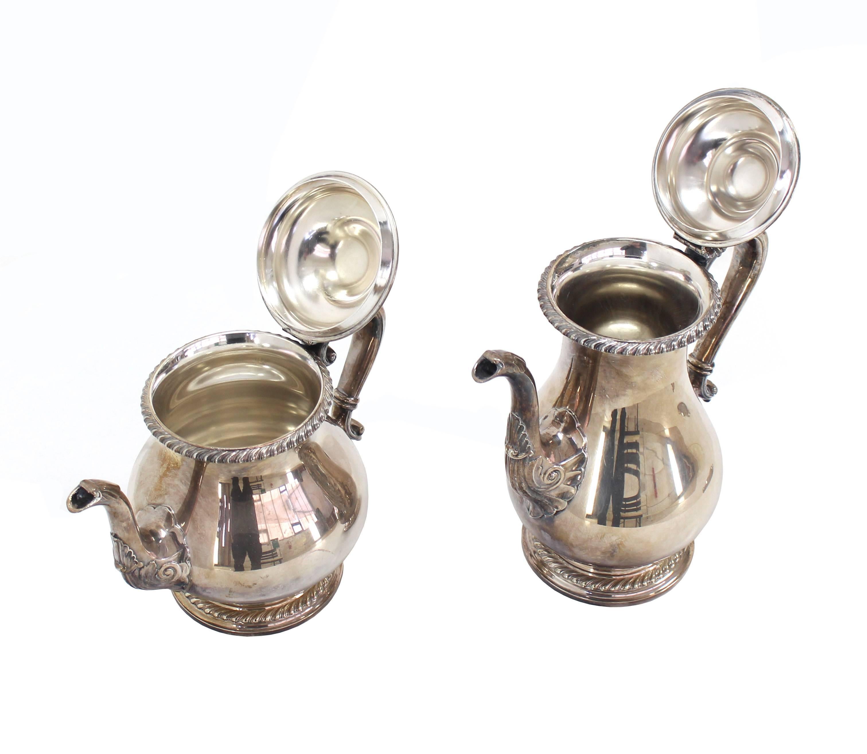 gorham silver plated tea set