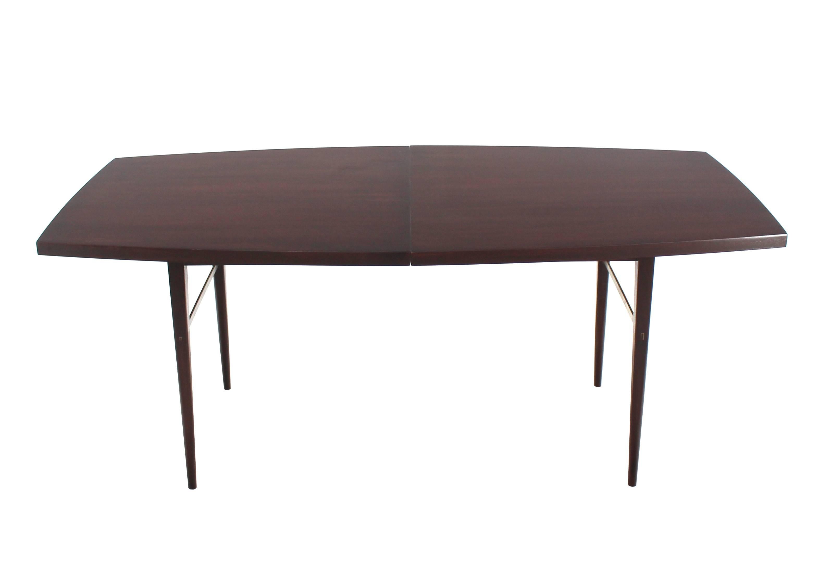 Paul McCobb Calvin Mid-Century Modern Dining Table 4 Extension Leaves Boat Shape 1