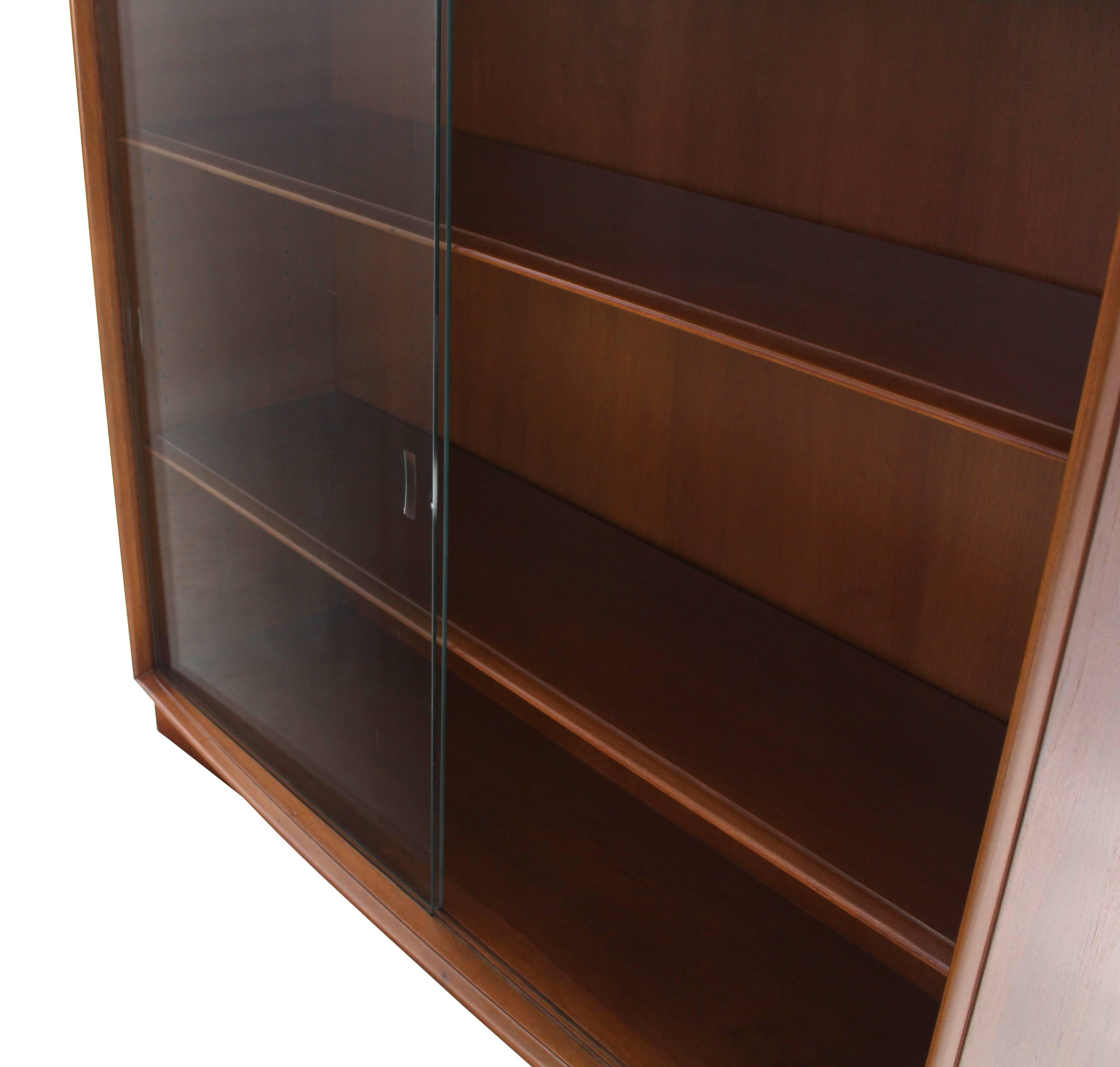 bookcase with sliding doors