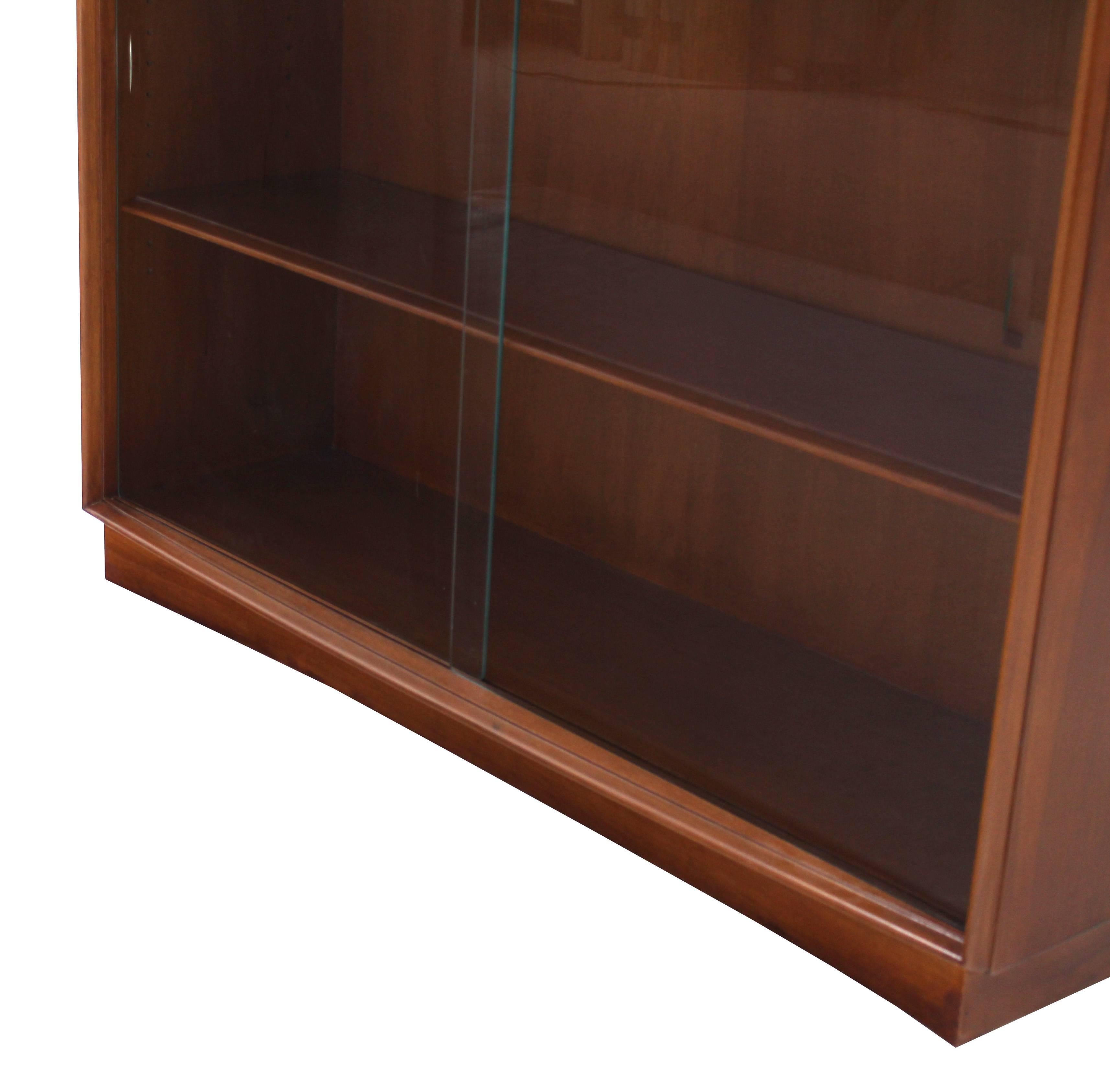 Mid-Century Modern Gibbings for Widdicomb Bookcase with Glass Sliding Doors Mid Century For Sale