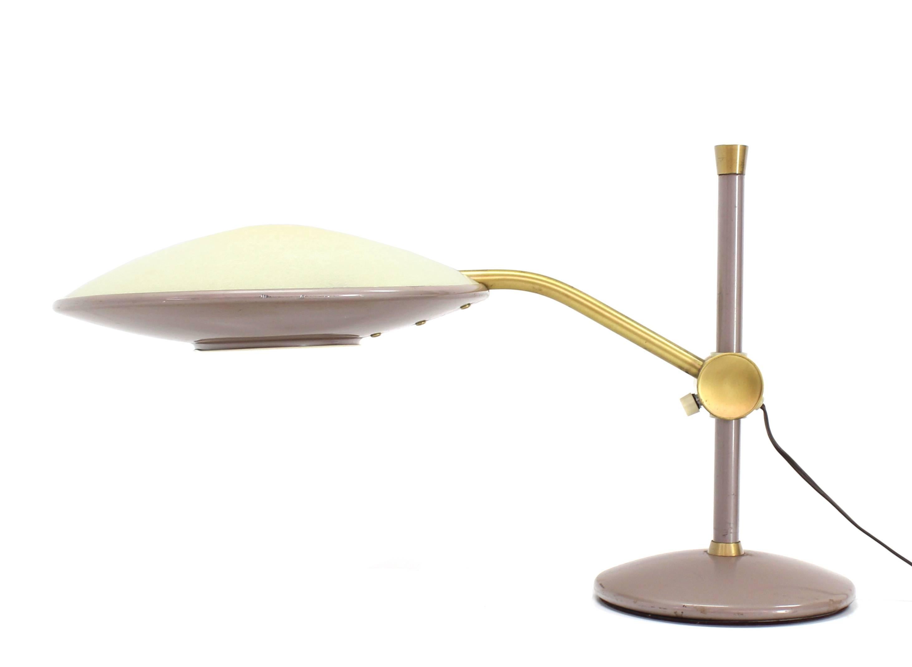 20th Century Adjustable Mid-Century Modern Desk Lamp Underwriters Laboratories
