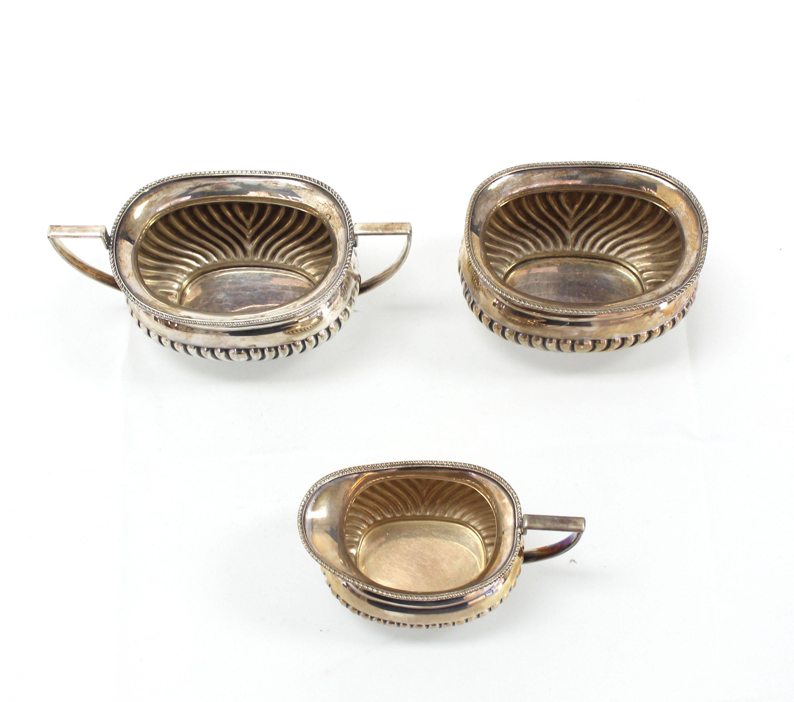Five Pieces English Silver Plated Sheffield Tea or Coffee Set For Sale 1