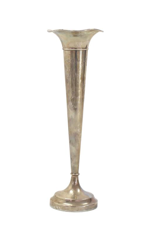 Foot Tall Flute Shape Sterling Silver Vase at 1stDibs silver fluted