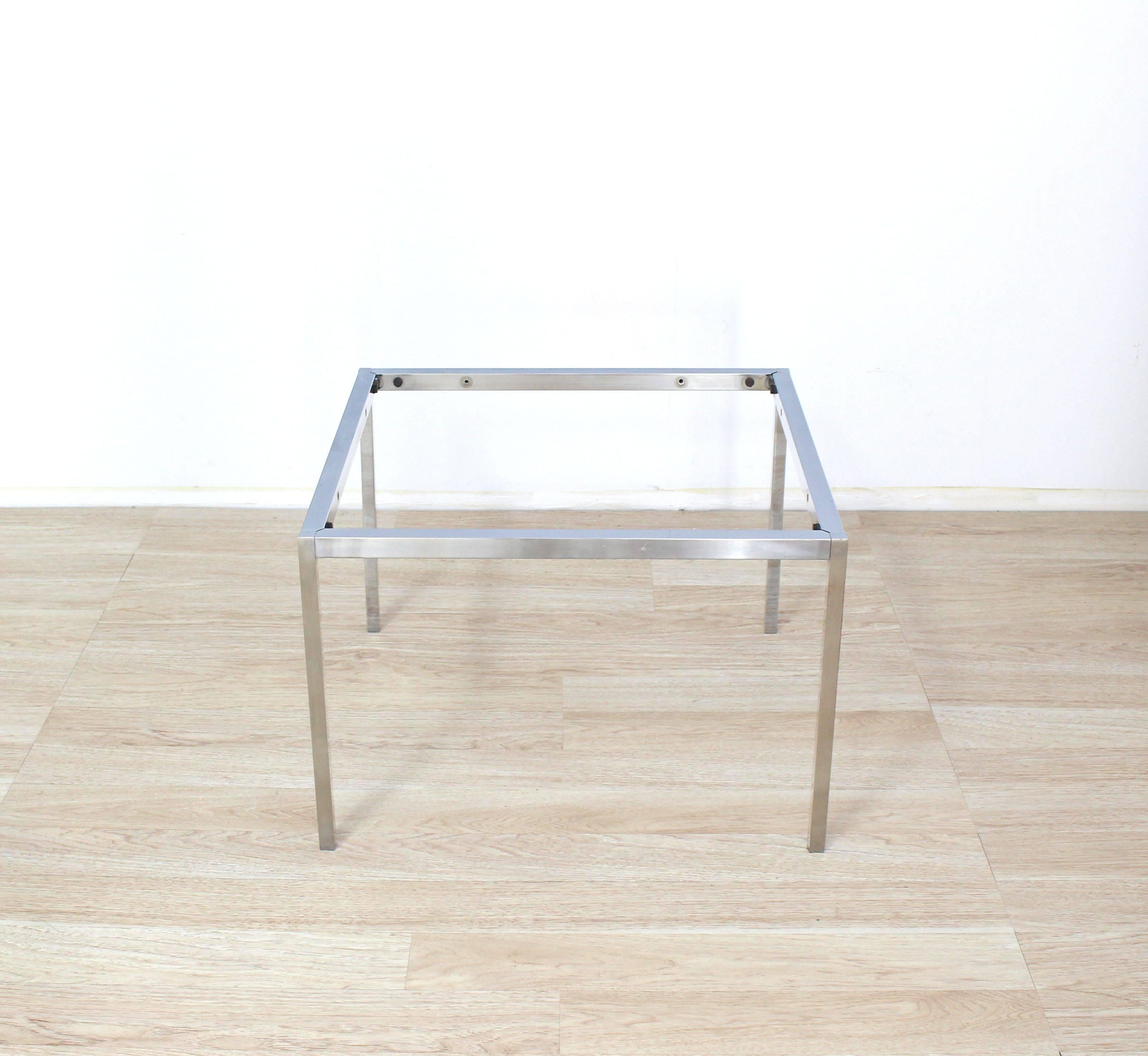 American Solid Chrome Knoll Coffee Table Base For Sale
