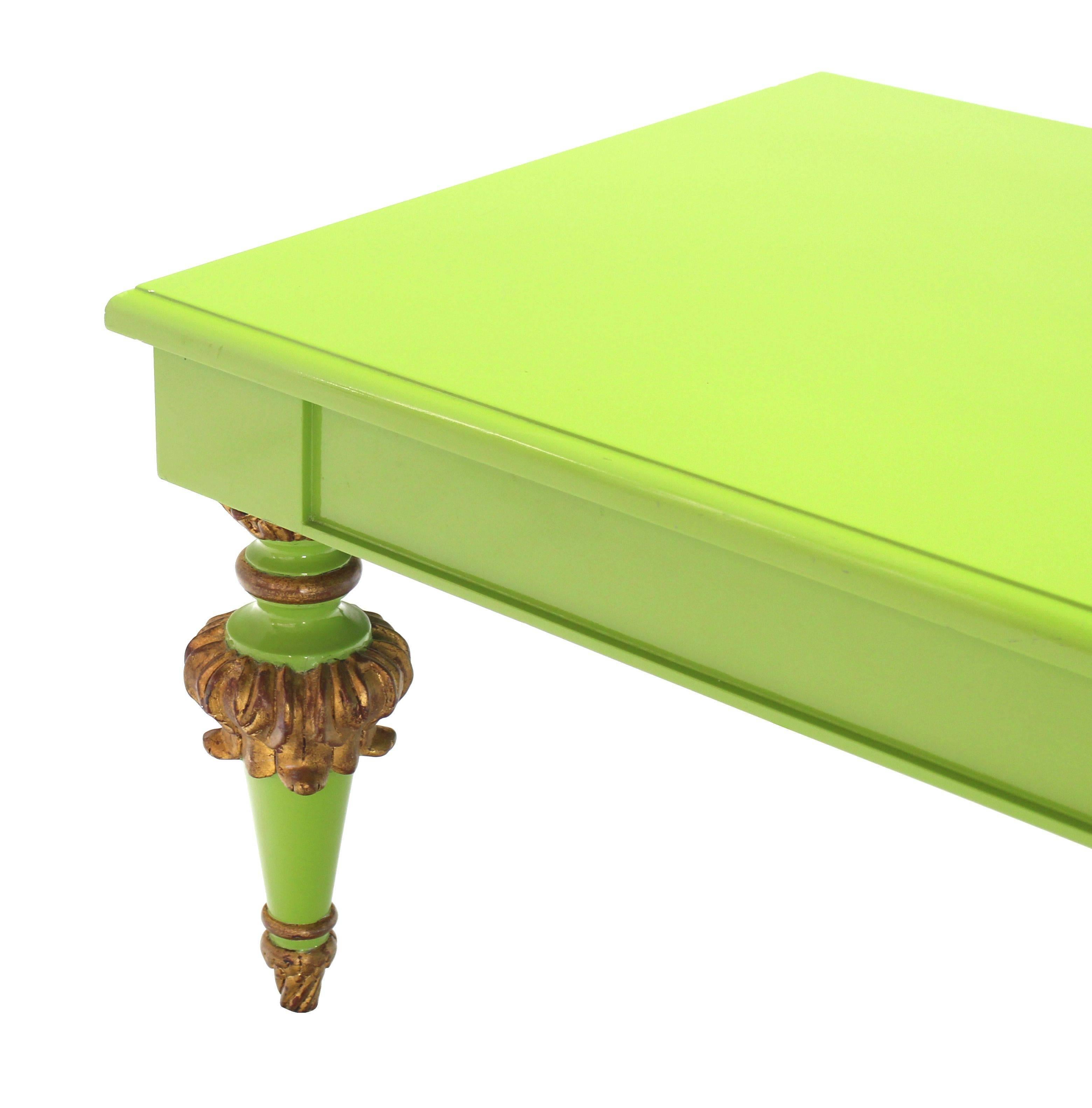 green lacquer coffee table