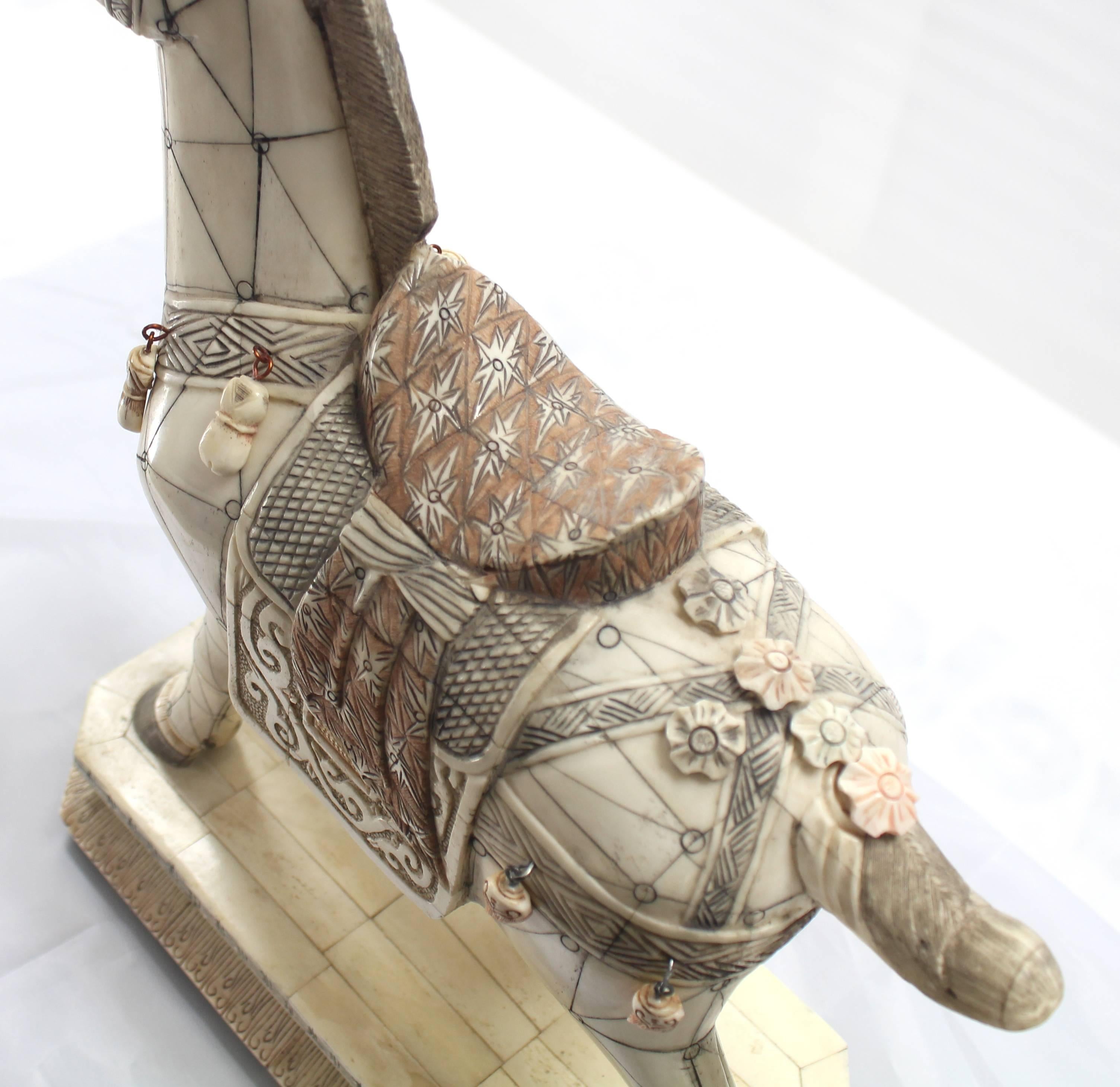 Sheeted Bone Tile Horse Sculpture Statue In Excellent Condition In Rockaway, NJ