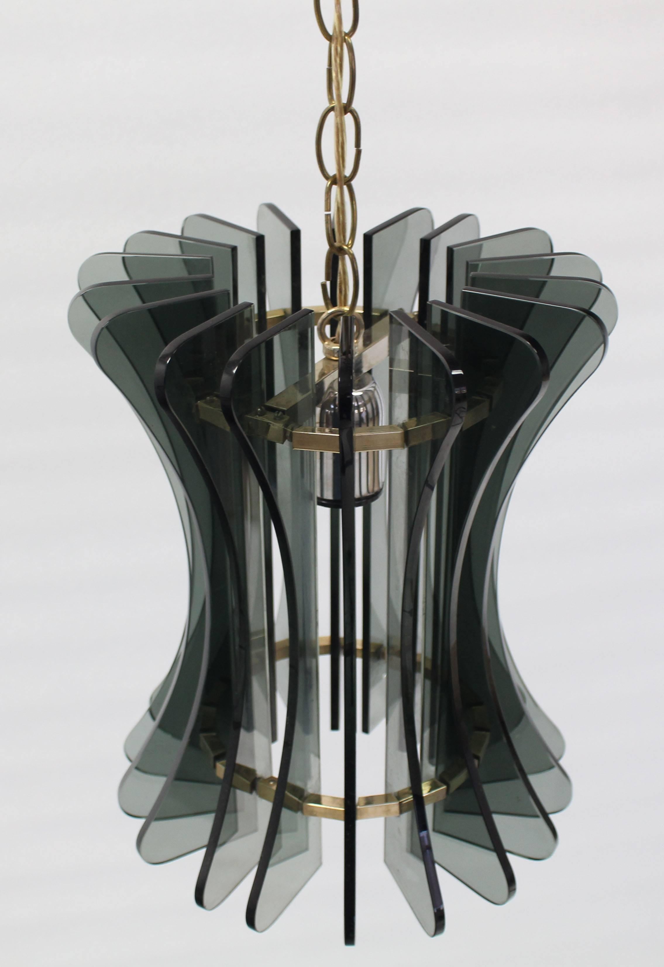 Veca Italian Mid-Century Modern Pendant Light Fixture Chandelier For Sale 1