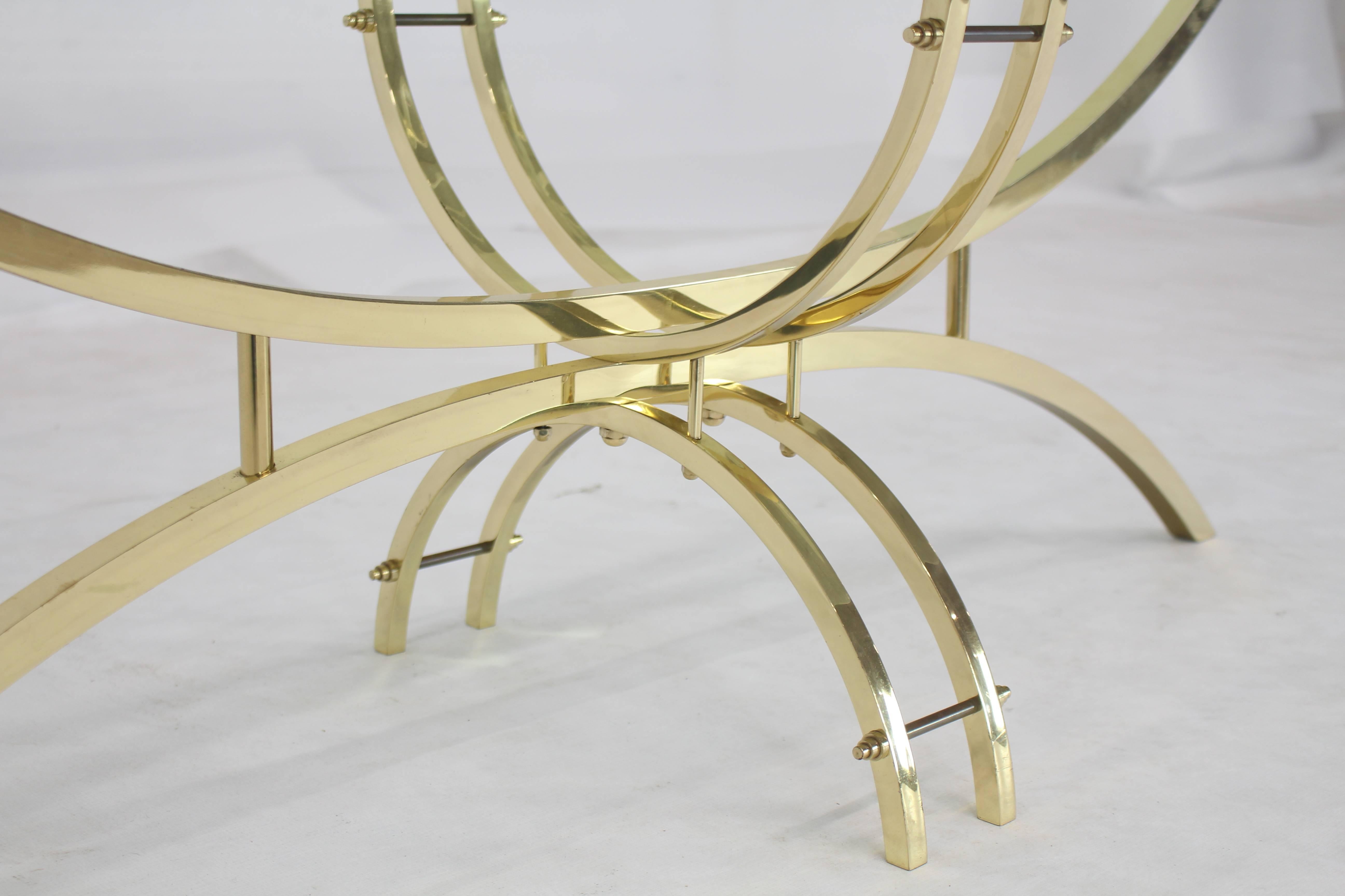 oval brass coffee table