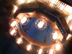 Ten-Light Mirror Reflector Chandelier