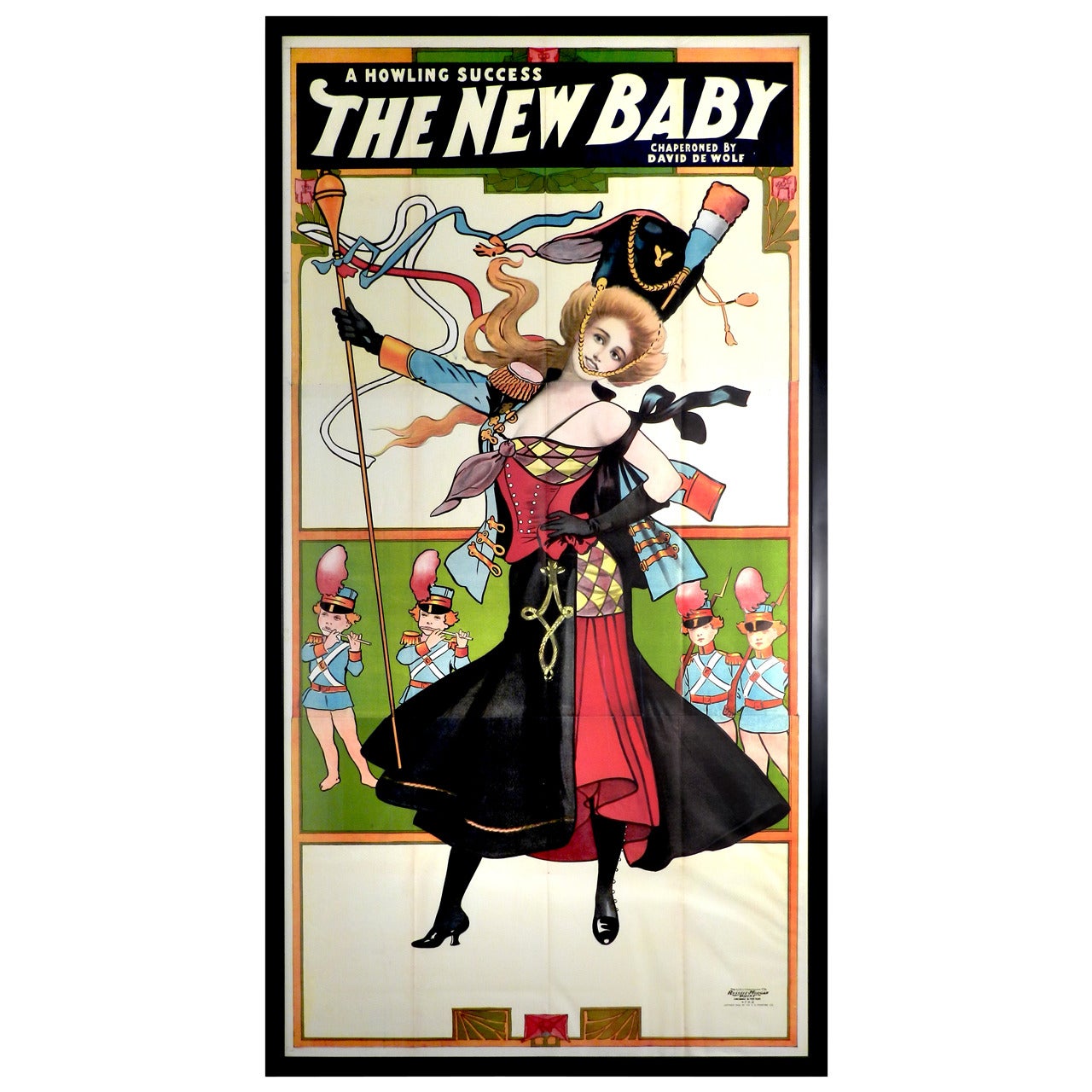 1900 Three-Sheet Theater Poster For Sale