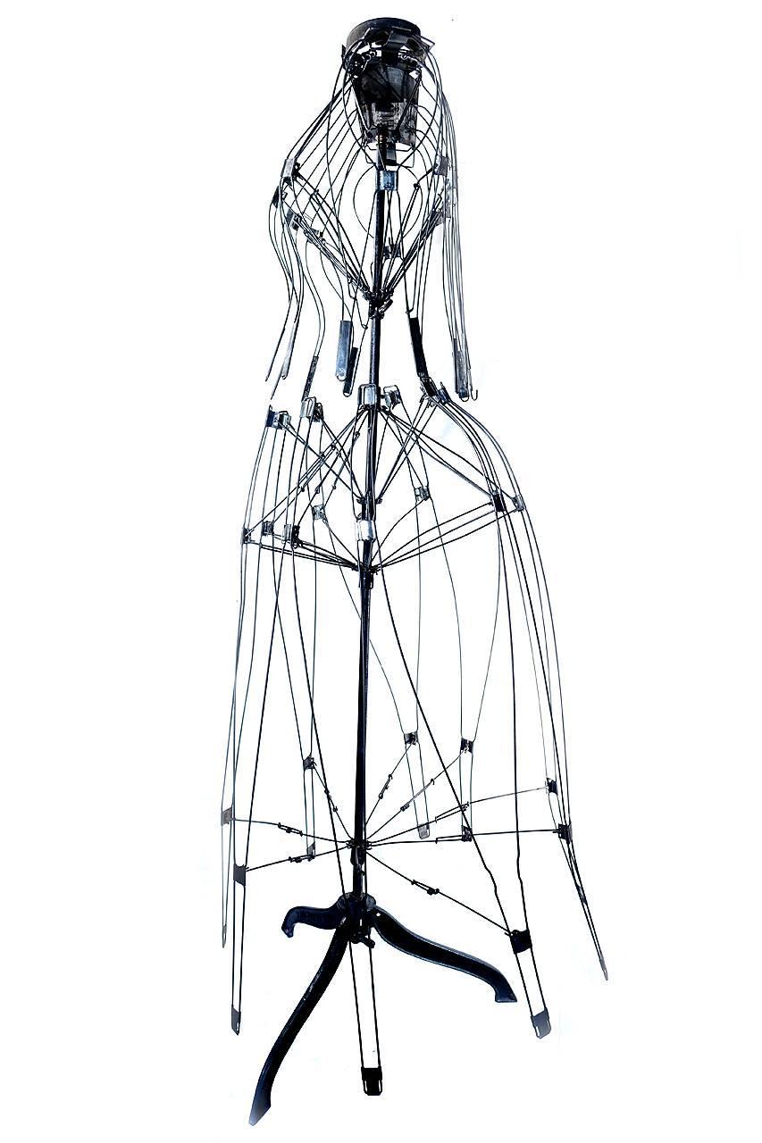 Rare and Complex 1881 Full Body Wire Dress Form For Sale at 1stdibs