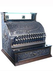 Restored Brass National Cash Register, Model 343