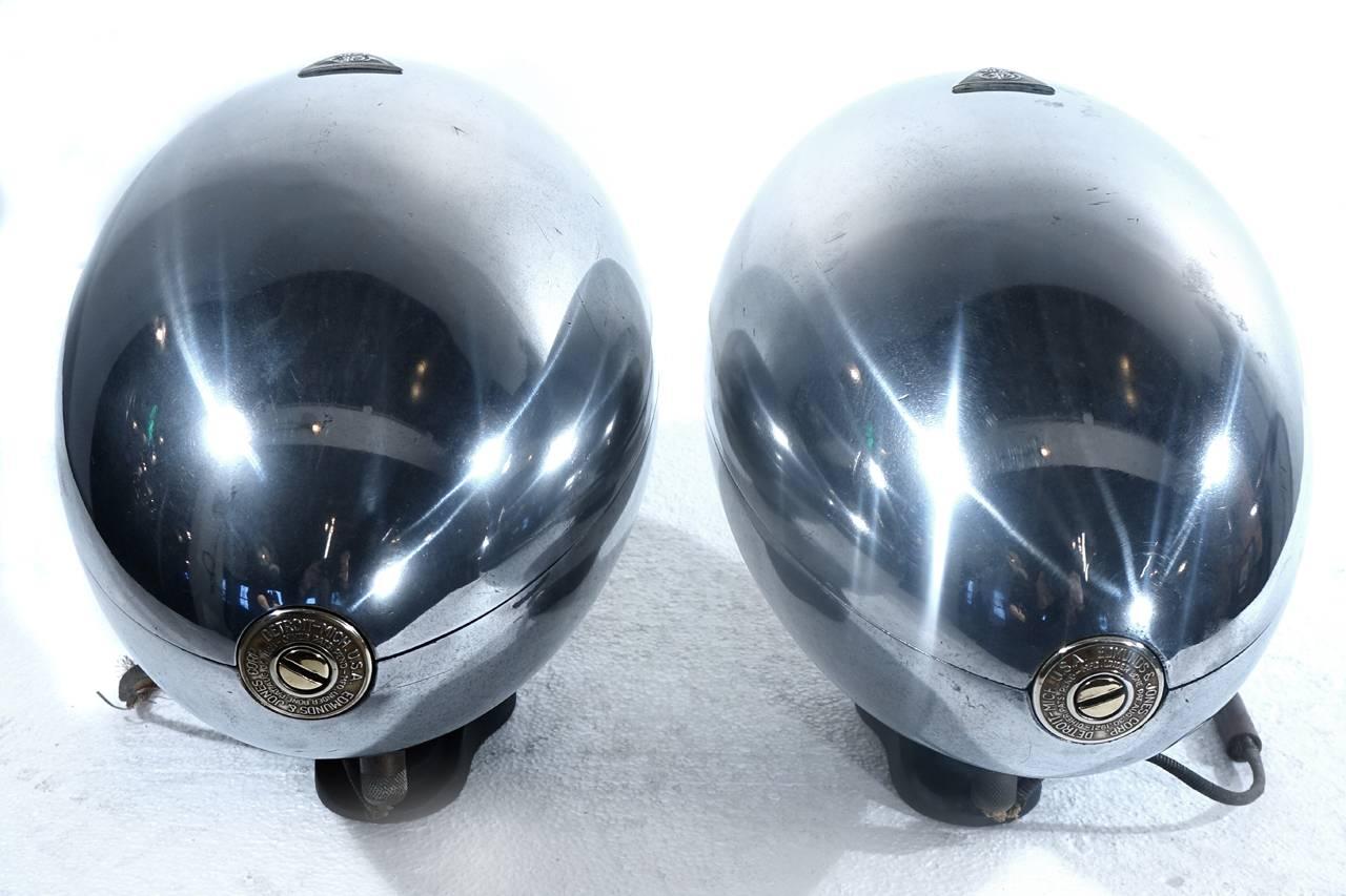 Industrial Rare Set of Edmunds and Jones Head Lights