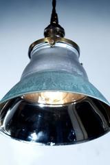 Verdigris Copper Mercury Glass Mirrored Pendants
