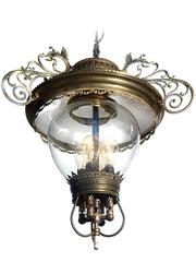 Unusual Ornate Dragon Gas Lamp, Humphrey