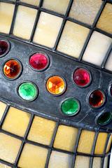 Jeweled Leaded Glass Apothecary Trade Sign