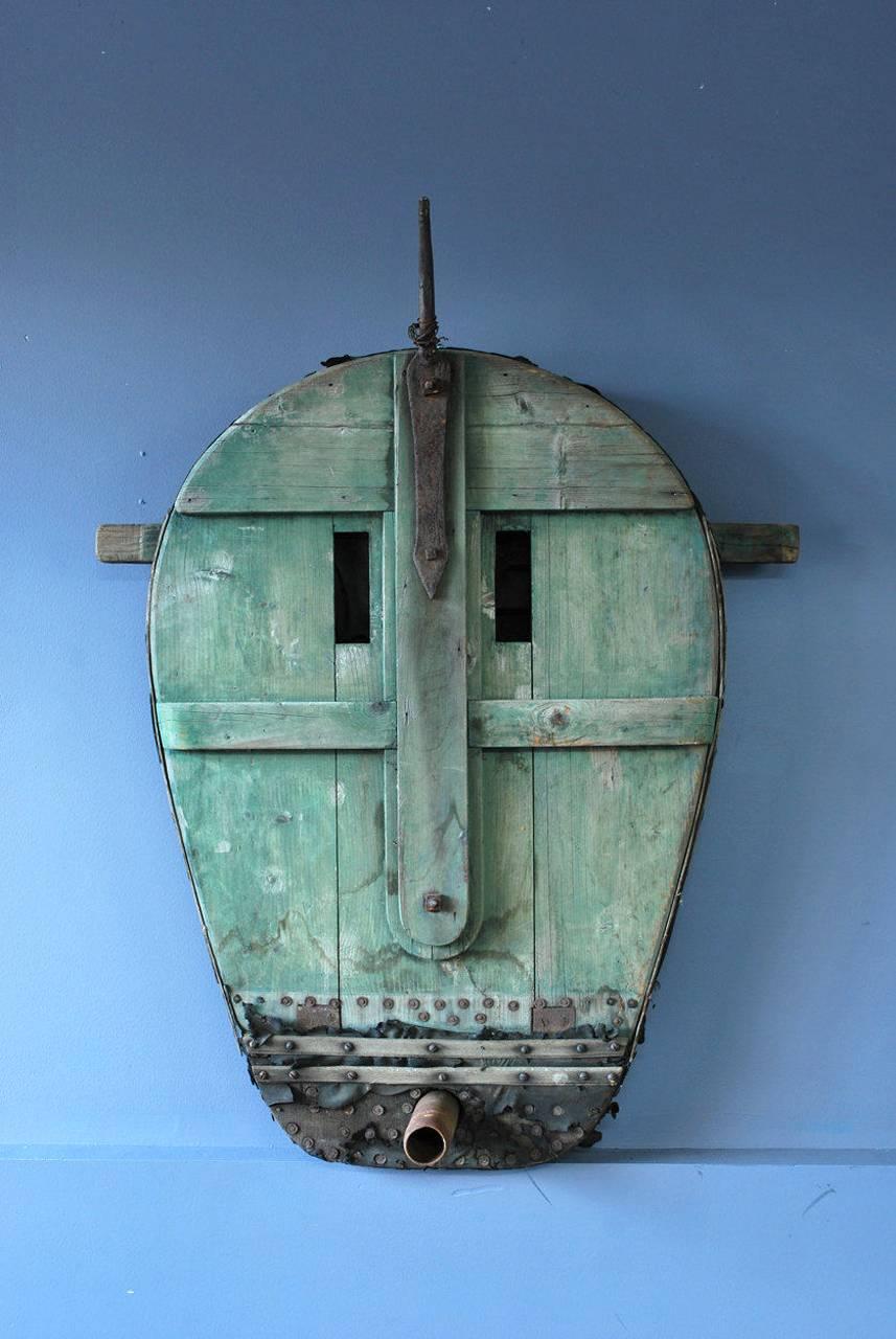 20th Century Large Early Foundry Bellows, Found Art Object