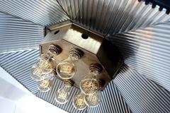 Super Rare I. P. Frink, Eight-Light Chandelier