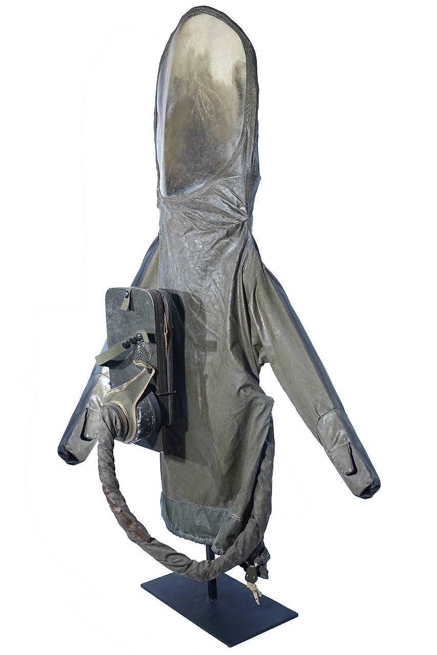 Striking Adolescents Gas Suit and Hand Pump In Good Condition In Peekskill, NY