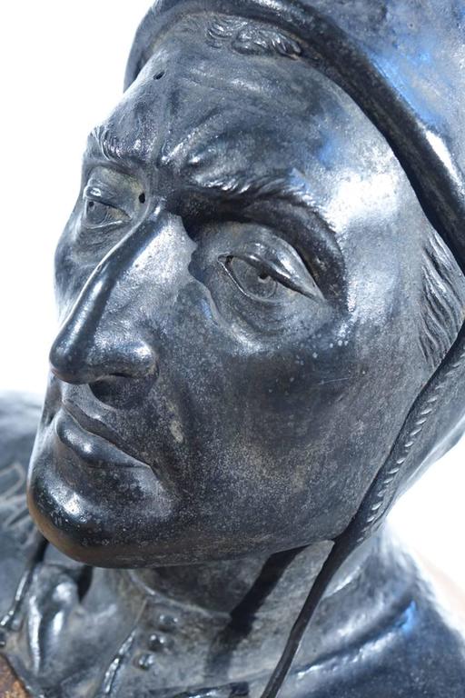 Bust of the Italian Poet Dante, Bronze Sculpture at 1stDibs