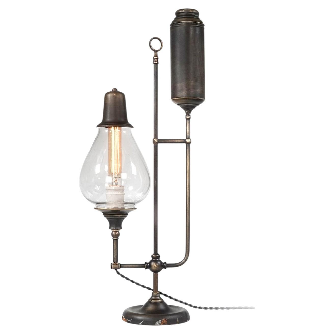 Early Articulating Student Desk Lamp For Sale