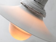 Humphrey White Porcelain and Milk Glass Converted Gas Lamp