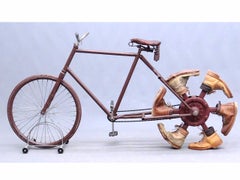 Early Folk Art Clown Bicycle