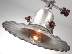 1930s Deco Westinghouse Dog Bone Radial Wave Street Lamp
