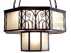 Impressive Art Deco Theater Lobby Chandeliers