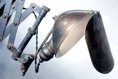 Jewelers Articulated Hooded Scissor Wall Lamp