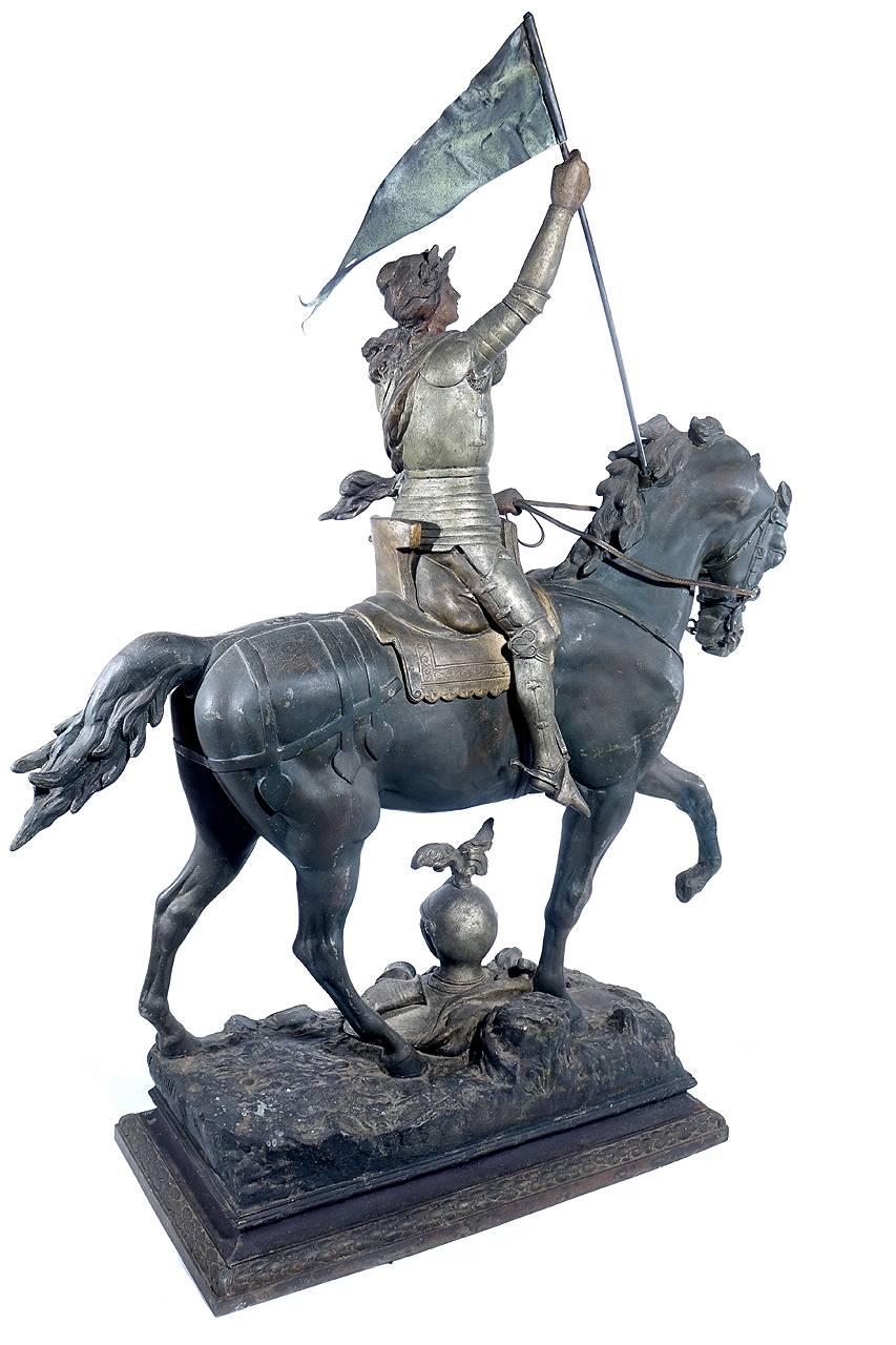 19th Century 1800s French Joan of Arc Sculpture