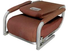 Pair of Streamline Modern Pullman Car Folding Lounge Chairs