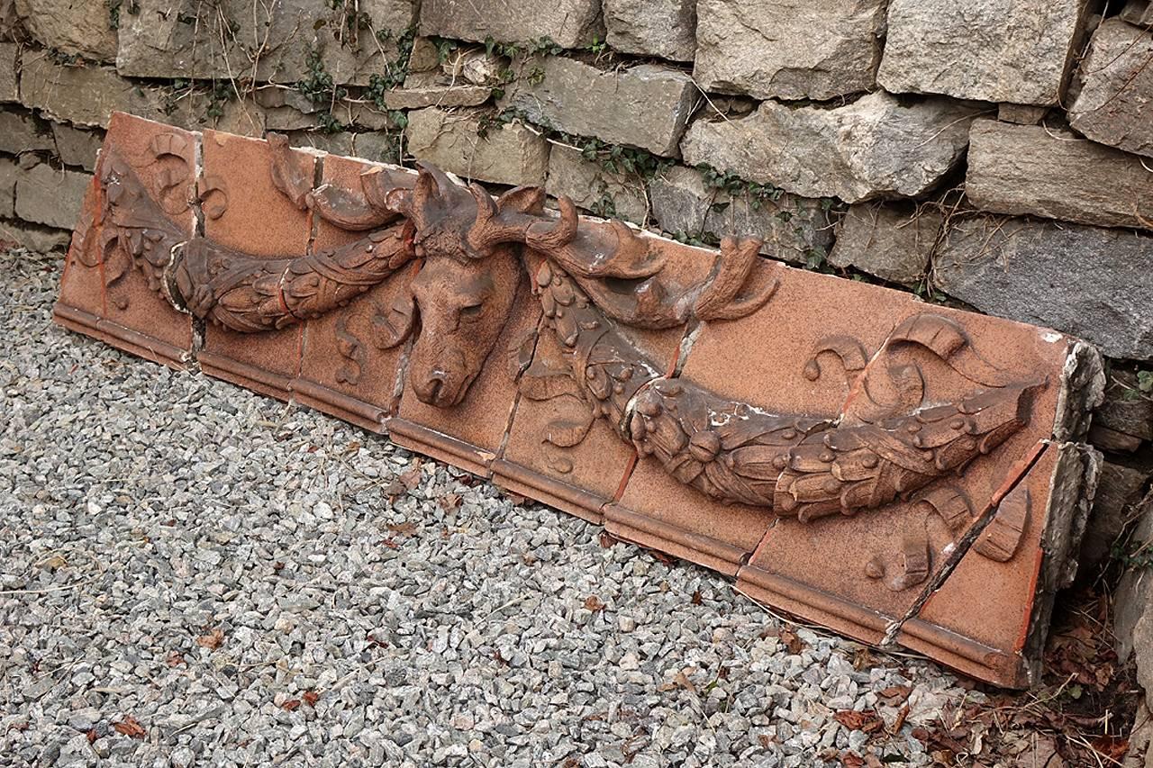 American Important 1908 Elks Lodge Terracotta Building Detail