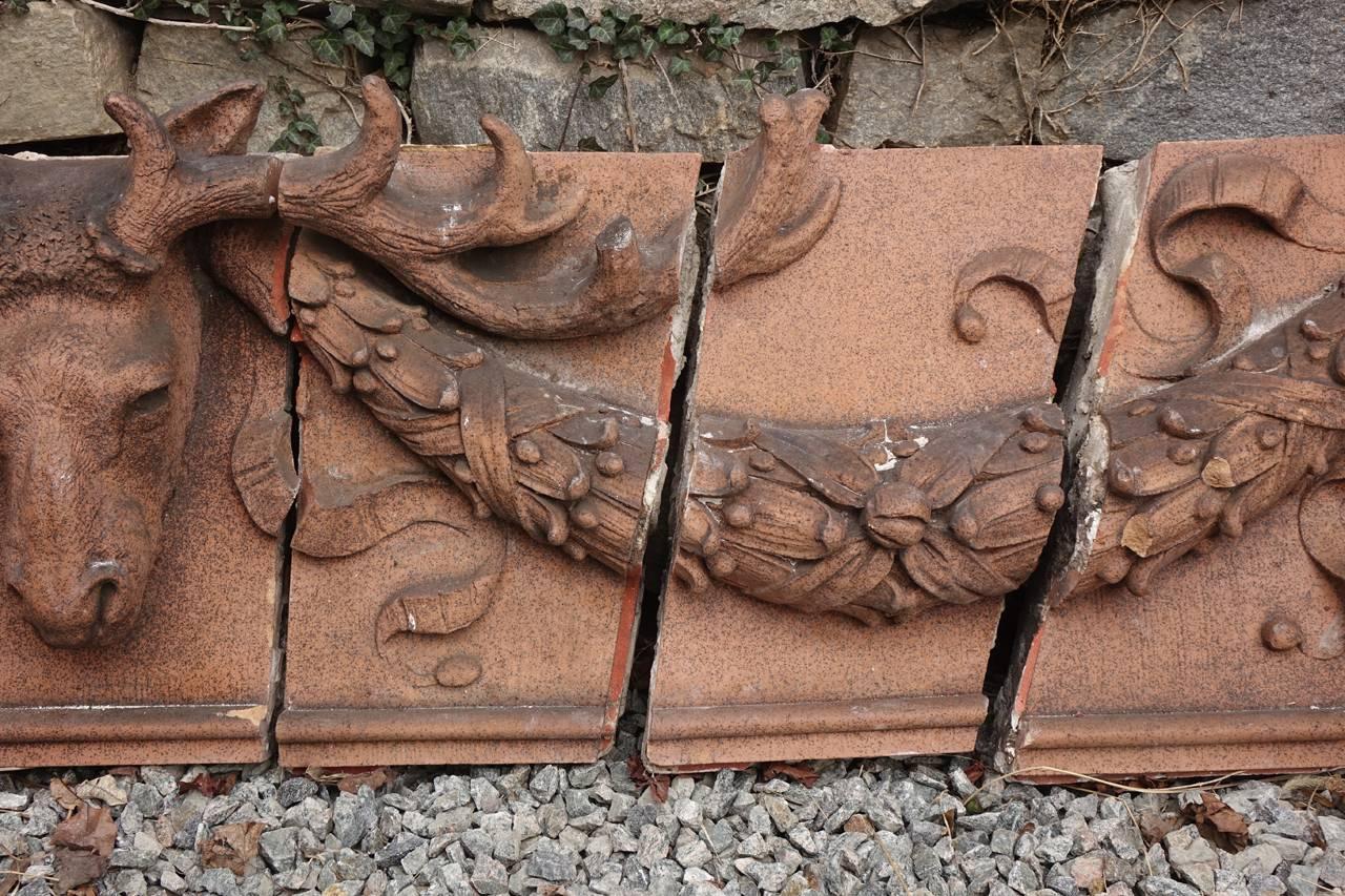Important 1908 Elks Lodge Terracotta Building Detail In Excellent Condition In Peekskill, NY