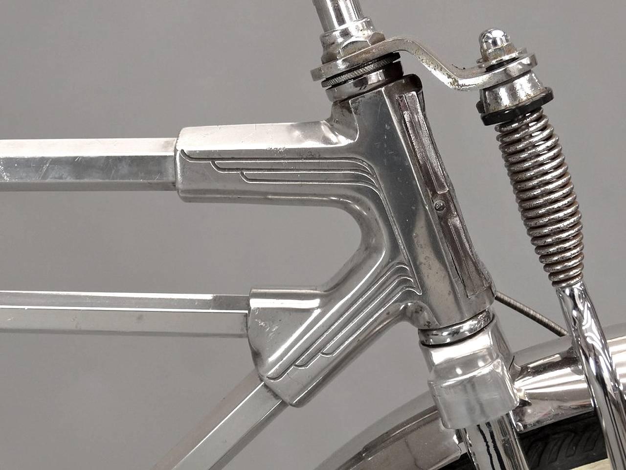 Art Deco Classic Deco Style Silver King Hex Tube Bicycle