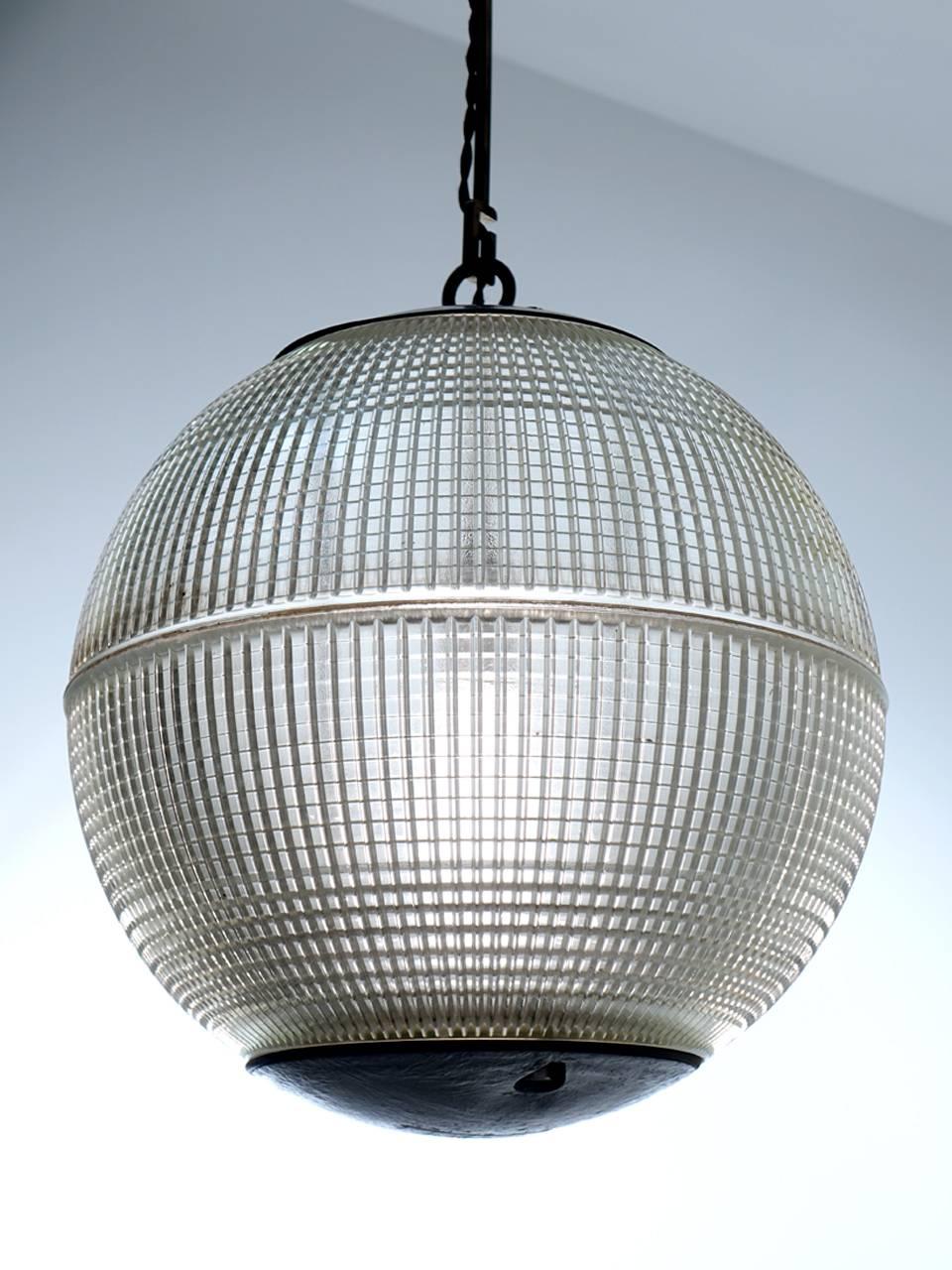 prismatic globe pendant light