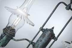 Rustic Double Oil Lamp